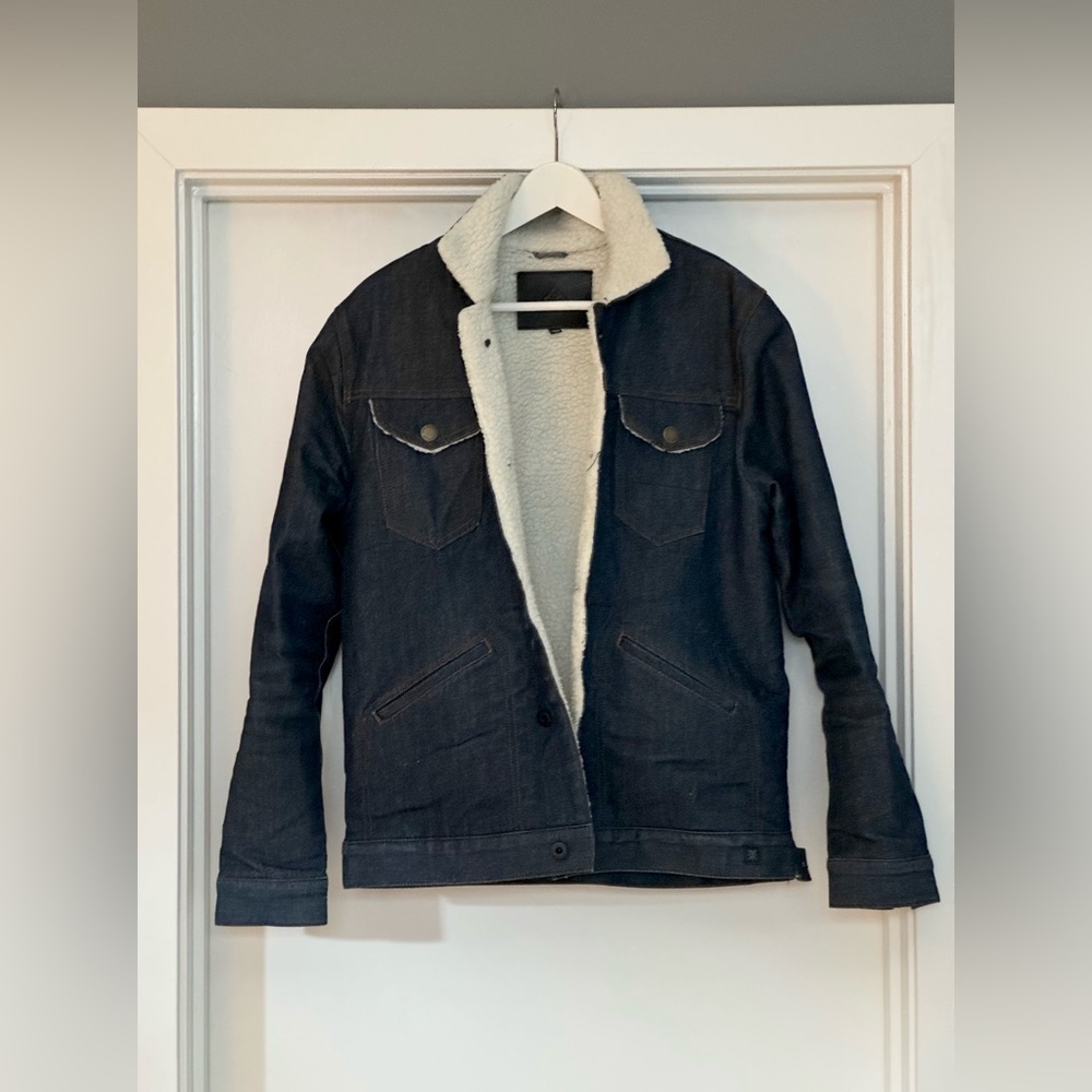 Roark Caribou Sherpa Denim Jacket Size Medium